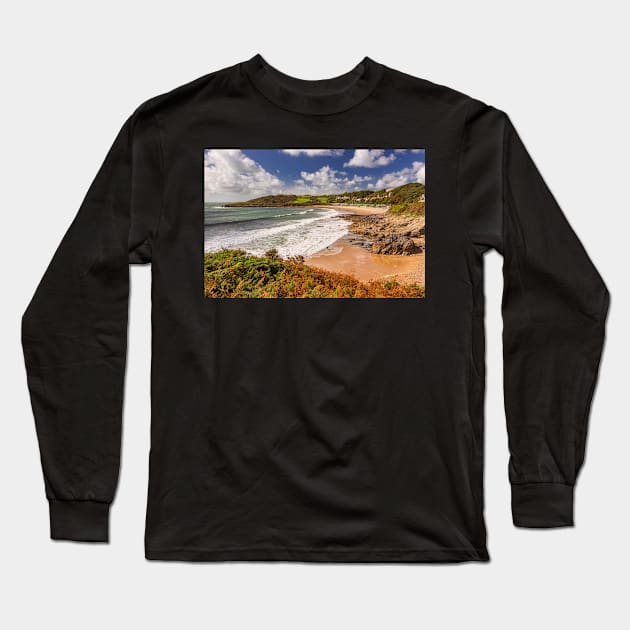 Langland Bay and Rotherslade Bay, Gower Long Sleeve T-Shirt by dasantillo